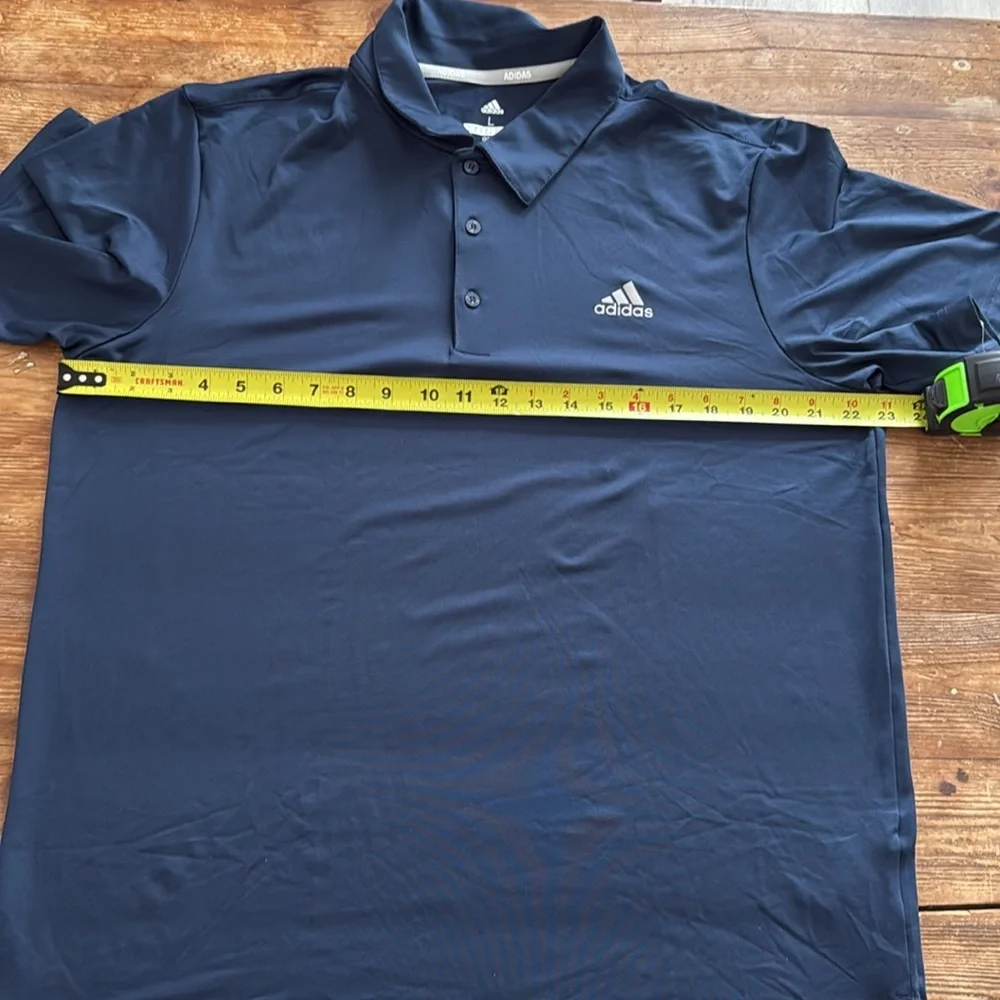 Adidas Ultimate 365 Solid Polo Athletic Golf Shirt Short Sleeve Navy Men’s L NWT
